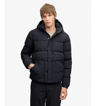 Superdry para hombre. M5012528A Chaqueta acolchada Classic Everest marino (XXL), Casual, Nylon reciclado