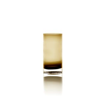 Vaso de vidrio en ámbar 7,3x7,3x15,6 cm