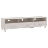 mueble tv  mueble de salon  armario tv hamar madera maciza de pino blanco 158x40x40 cm