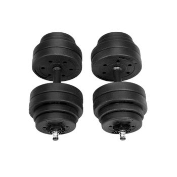 Mancuernas Ajustables Entrenamiento, Negro / 20.0 Kilogramos
