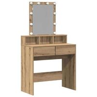 mesa de tocador  mesa de maquillaje con cajon roble artisan 80 x 41 x 1445 cm