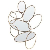 espejo decorativo de pared estilo glamour decoracion colgante 113 x 77 cm dorado decize