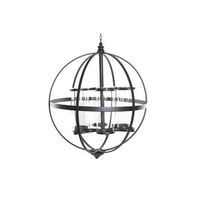 portavela metal cristal 60x60x73 negro