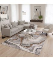 argentum 63436 - alfombra moderna efecto marmol
