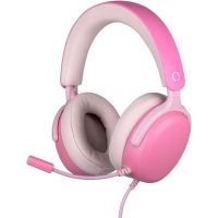 auriculares konix nexus con cable jack 35 mm microfono flexible y volumen rosa