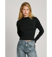 pepe jeans para mujer pl702240 jersey nicole negro l casual viscosa