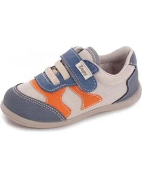 de ZAPY ZAPATILLAS DE DEPORTE BEIGE Y AZUL