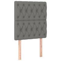 cabecero de cama de tela gris oscuro 80x7x118128 cm vidaxl