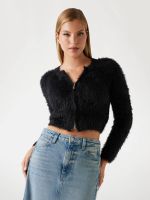 cardigan cremallera frontal