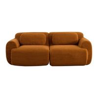 sofa modular 2 plazas chenilla urban meuble 189x91x71 cm - caramel