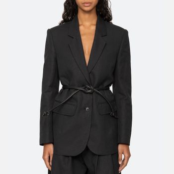 Sea New York Lara Belted Cotton-Blend Jacket - XS