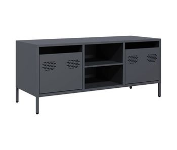 Mueble tv - mesa de tv acero laminado en frío antracita 101,5x39x43,5 cm
