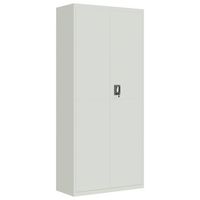 armario archivador de acero gris claro 90x40x200 cm vidaxl
