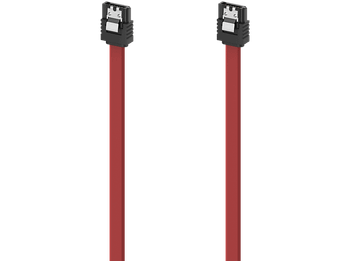 Cable SATA - Hama 00200739, Serial-ATA III, 6 Gbit/s, 45 cm, Rojo