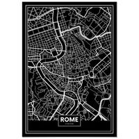 panorama carton pluma mapa negro de roma 70 x 100 cm  impreso en carton pluma de alta calidad  cuadros decoracion salon  cuadros para dormitorio 