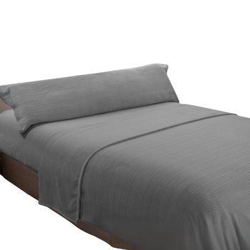 Juego Sábanas Sedalina Jacquard 240gr Gris Cama 150cm Donegal Collections