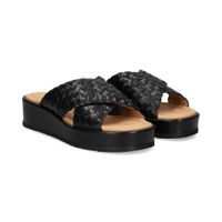 unisa sandalias con plataforma mujer - negro talla 38
