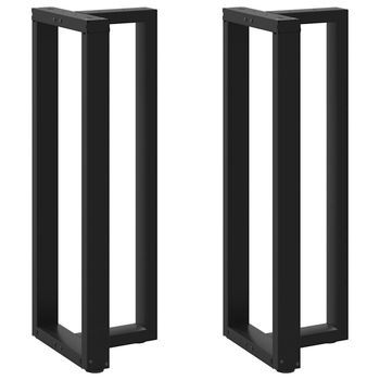Patas Para Mesa De Bar En Forma De T (2 Unidades), Color Negro, 40 X 35 X (110-111) Cm, Acero Vidaxl