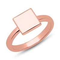 anillo cuadrado plata 925 oro rosa grabable