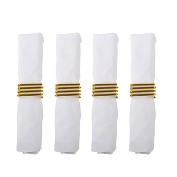 Anillos de servilleta cuadrados - set de 4