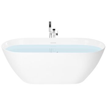 Bañera Independiente De Acrílico Diseño Moderno 170 Cm Baño Blanco Cedros