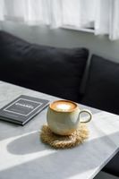 taza de gres en blanco 11x14x9 cm