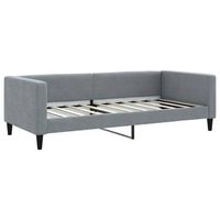 cama para adulto  cama individual  sofa cama tela gris claro 90x190 cm