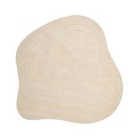 alfombra moderna hecha a mano pasillo sala de estar 160 x 160 cm de pelo corto lana viscosa beige gorano