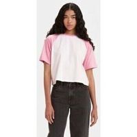 levis camiseta camiseta levis throwback basebal rosa mujer para mujer