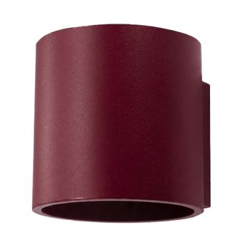 Aplique de pared borgoña aluminio alt. 10 cm