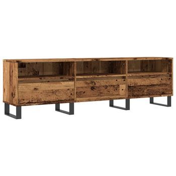 Mueble Tv | Mueble De Salón | Mesa De Tv Madera Ingeniería Madera Envejecida 150x30x44 | 5 Cm