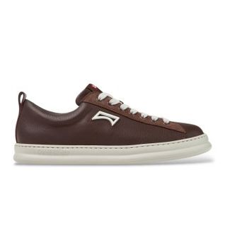 Camper para hombre. K101052-015 Zapatillas de piel Runner Four marrón (40), Plano, Cordones, Casual