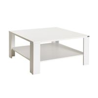 mesa de centro con 1 estante l90 cm - blanco