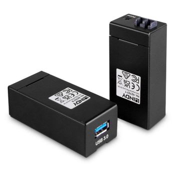 Extensor AV Lindy 42707 Transmisor y Receptor 200 m Alámbrico Negro