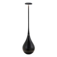 zafferano dondolina - lampara de mesa led recargable ip65 inalambrica con regulador tactil - diseno italiano color negro