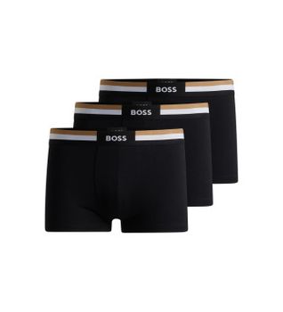 BOSS para hombre. 50516542 Pack de tres boxers negros (S), Homewear, Algodón