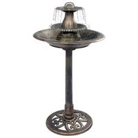 fuente de bano para pajaros plastico verde 50x91 cm cfw45888