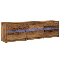 unidades de tv 2 uds  mueble de salon  gabinete de tv madera vieja 180 x 34 x 50 cm