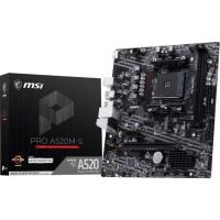 placa base msi a520m-s amd a520 am4 ddr4 micro atx usb-a compacta
