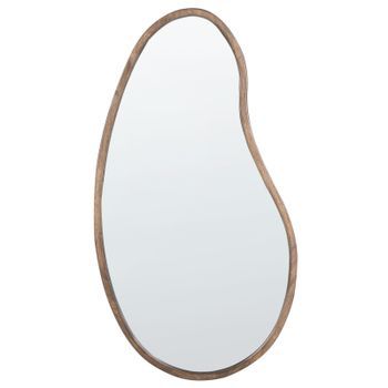 Espejo De Pared De Estilo Escandinavo Con Marco De Madera De Paulownia Decorativo Marrón Claro Cabidos
