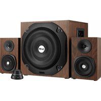 trust vigor 21 pc speakers - brown brown
