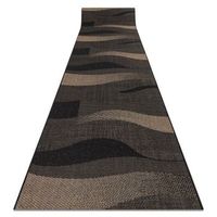 alfombra de pasillo sizal floorlux modelo 20212 negro color cafe 120 120x730 cm