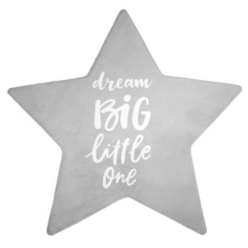 Alfombra infantil lavable Chiko gris  120 cm forma estrella