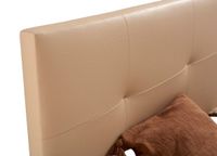 cabecero de cama tapizado 90 cm beige tela de polipiel liso directo al suelo sin agujeros descansin
