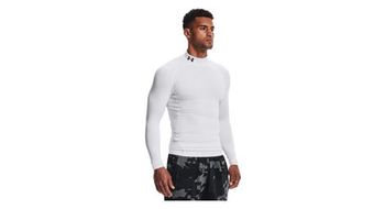 Camiseta de compresion de manga larga under armour coldgear armour blanco