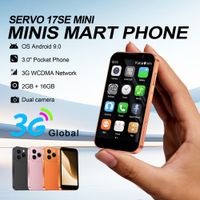 servo 17se mini smartphone 3g wcdma sistema android doble sim ram 2gb rom 16gb pantalla de 30 pulgadas play store desbloqueo facial gps hotspot camara linterna telefono movil pequeno de bolsillo