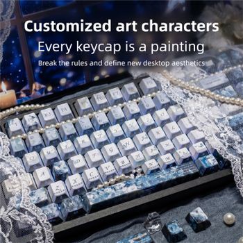 Teclas Mecánicas Personalizadas CHERRY Profile Shine Through de Color Suave y Doble Capa PBT con Sublimación de Tinte en 5 Lados y Anti-Grease