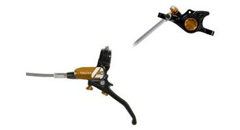 Hope tech4 x2 disc break   trasero negro   bronce latiguillo estandar