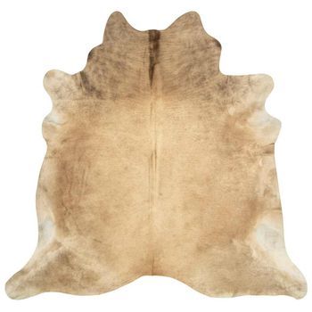 Alfombra De Piel De Vaca Auténtica Beige 180x220 Cm Vidaxl