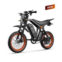 bicicleta electrica tietie e5 48v20ah 80km 14x30 color negro naranja